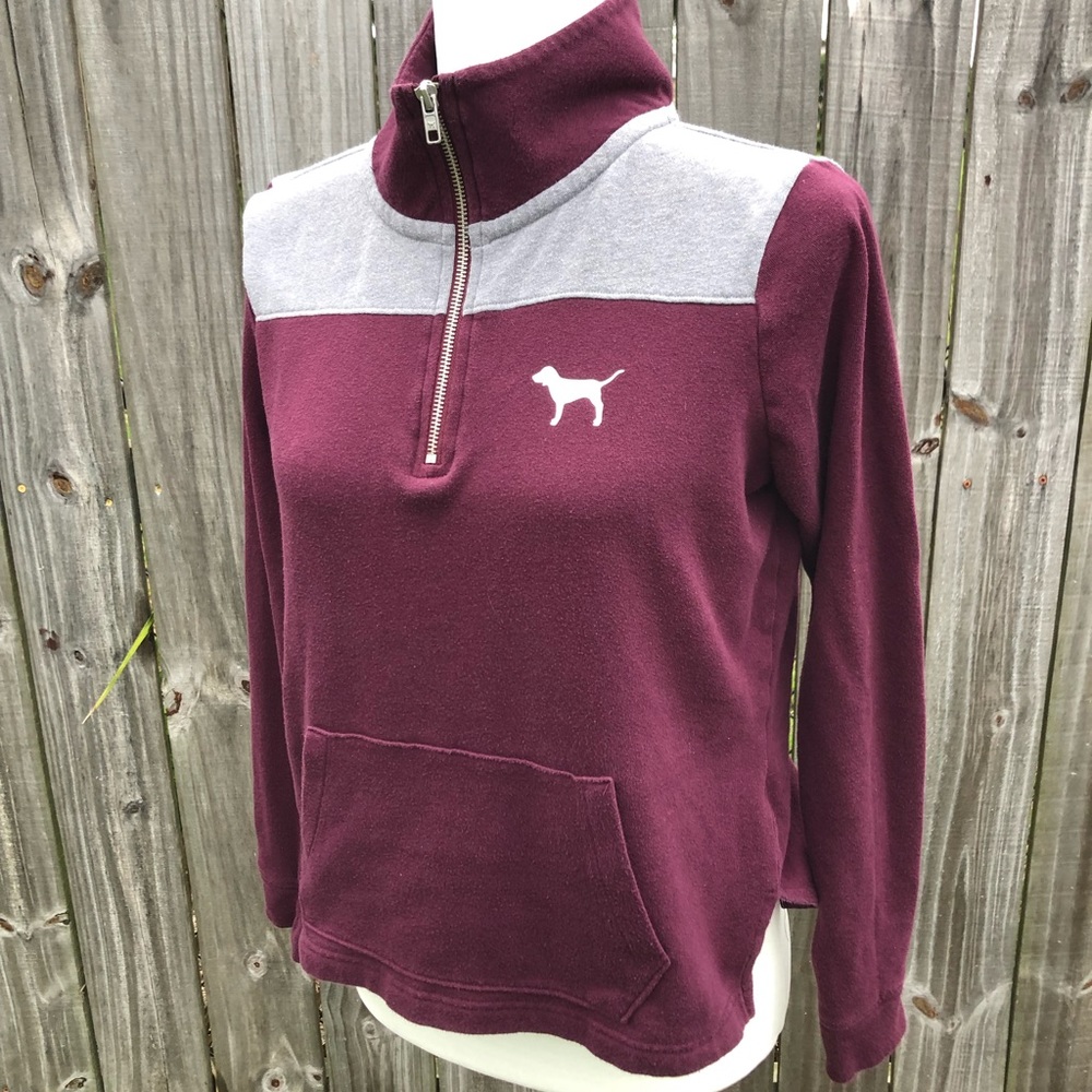 Victoria’s Secret Maroon Zip Up Sweater XS
